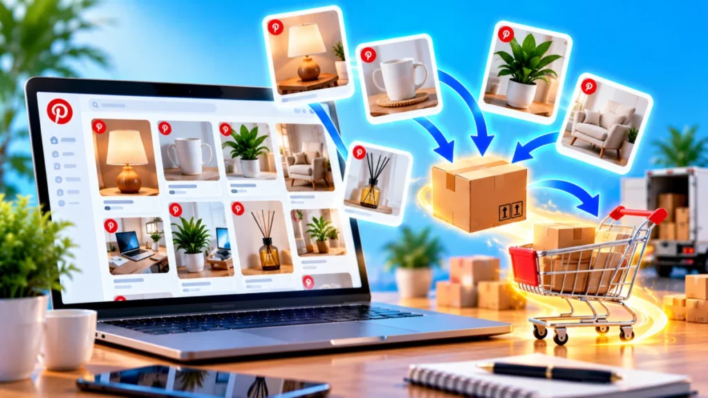 Tableau d'épingles Pinterest relié à des produits Amazon pour gagner des commissions